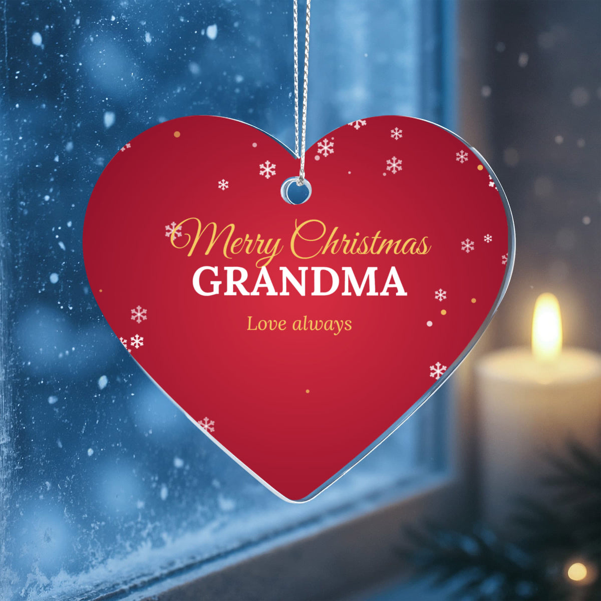 Merry Christmas Grandma – Heart Ornament
