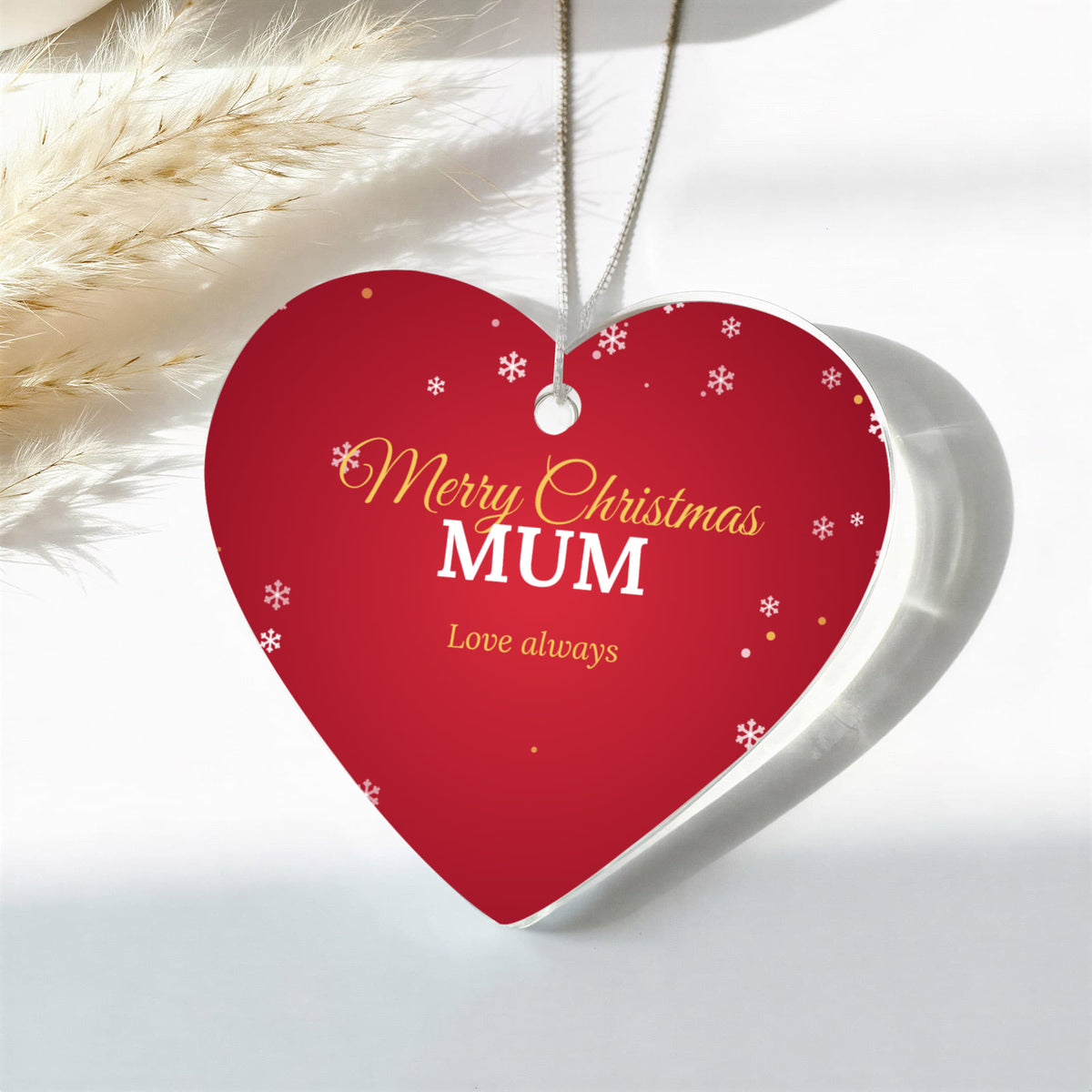 Merry Christmas Mum – Heart Ornament