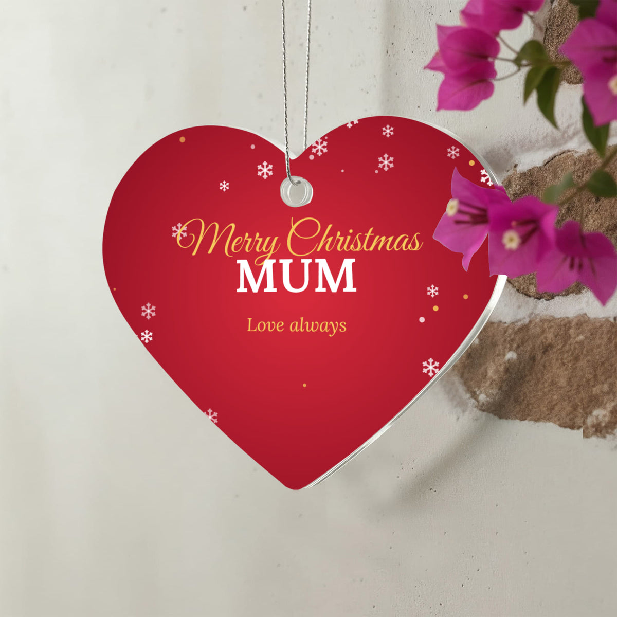 Merry Christmas Mum – Heart Ornament