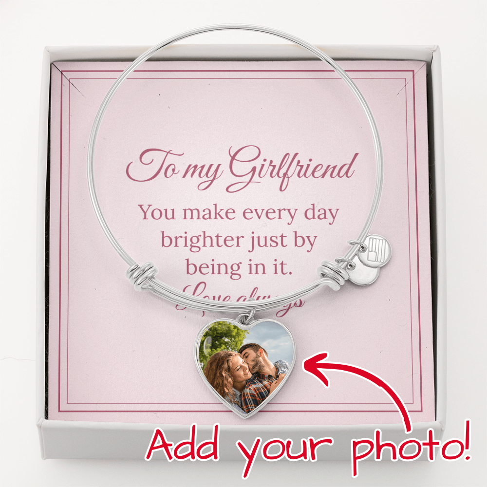 Photo Heart Bangle – Girlfriend