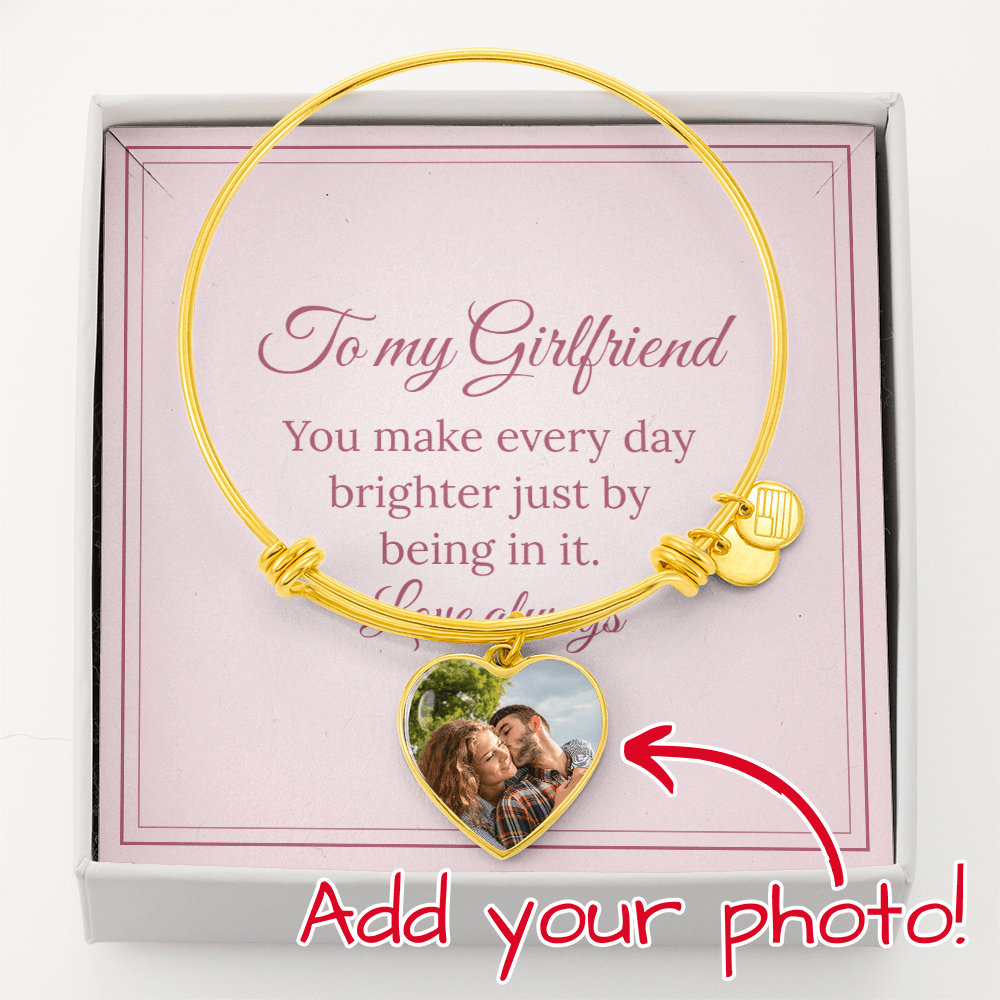 Photo Heart Bangle – Girlfriend