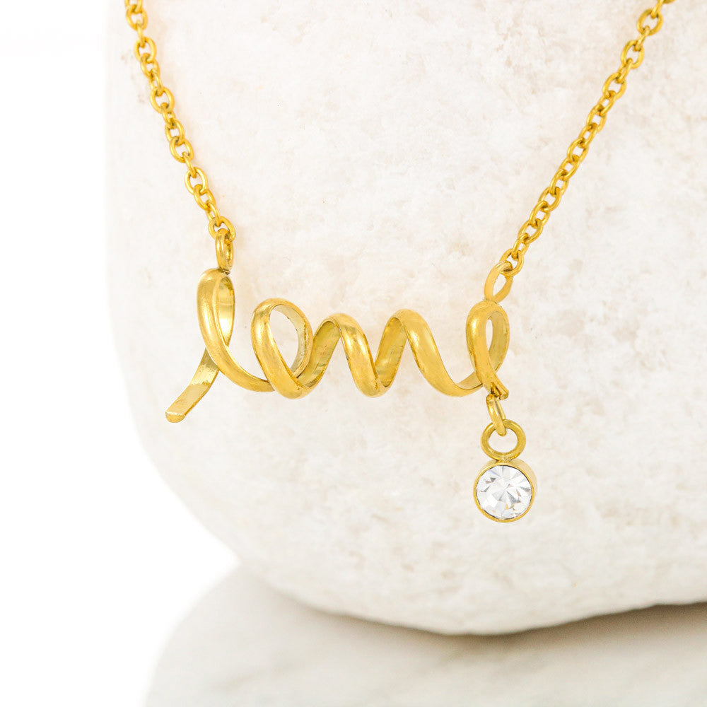 Scripted Love Necklace - Glitter - Wife