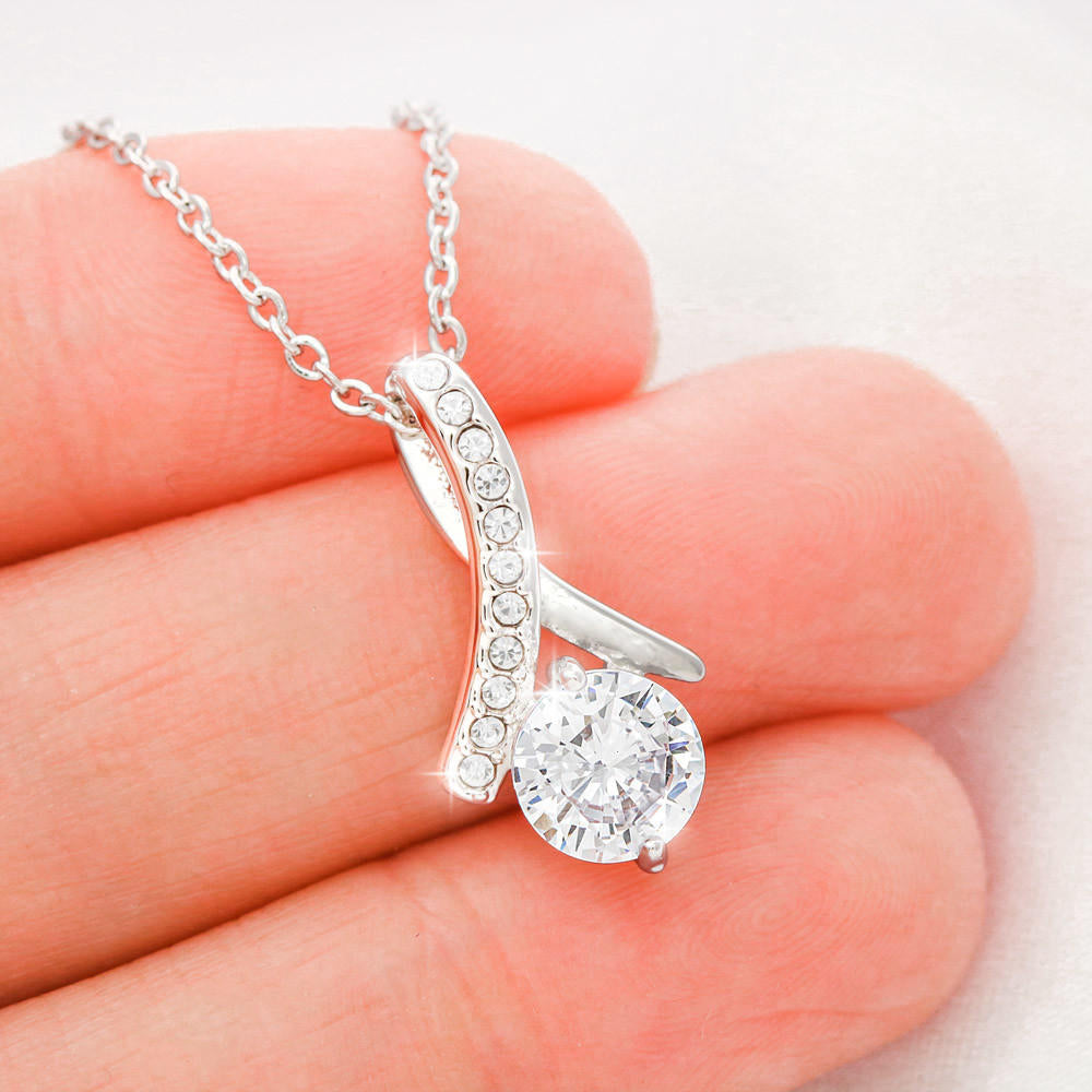 Alluring Beauty Necklace - Glitter Blue