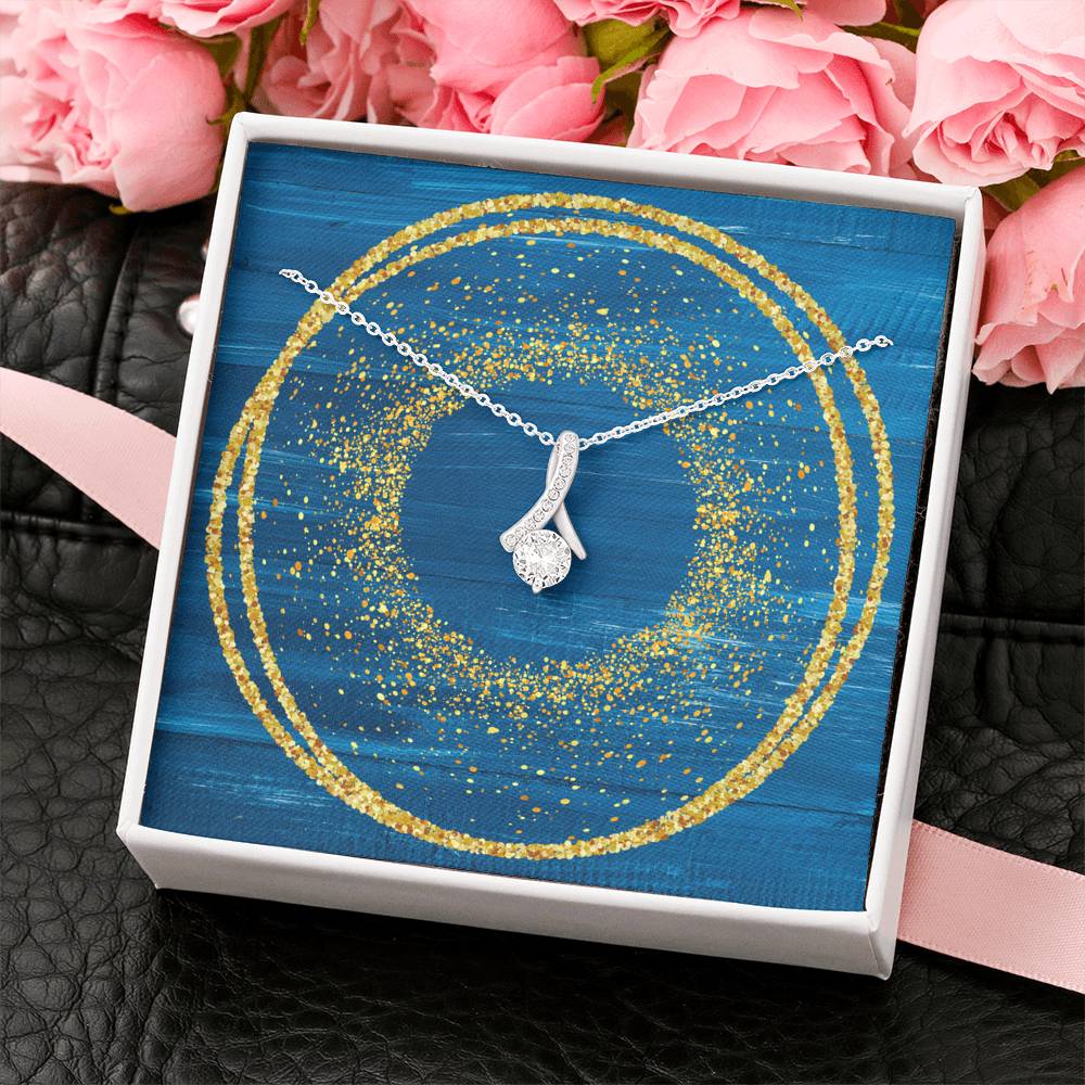 Alluring Beauty Necklace - Glitter Blue
